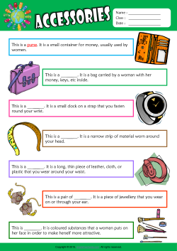 Accessories Find the Words ESL Vocabulary Worksheet