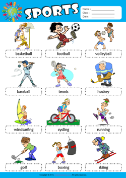 Sports Printable English ESL Vocabulary Worksheets - 1 - EngWorksheets