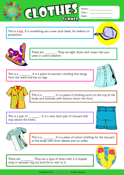 Clothes Vocabulary - English ESL Worksheets